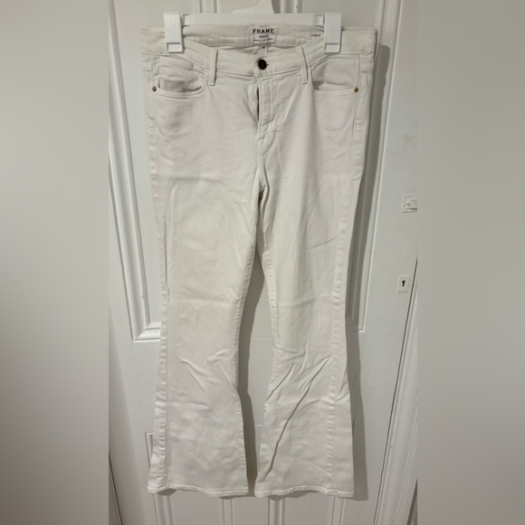 Frame Denim Denim - Frame Denim Flare White Jeans